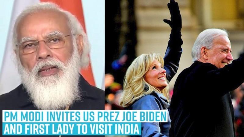 PM Modi invites US Prez joe Biden and First Lady to visit India.