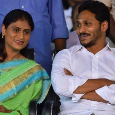 YS Sharmila with his brother and Andhra Pradesh Chief Minister YS Jagan Mohan Reddy. YS Sharmila