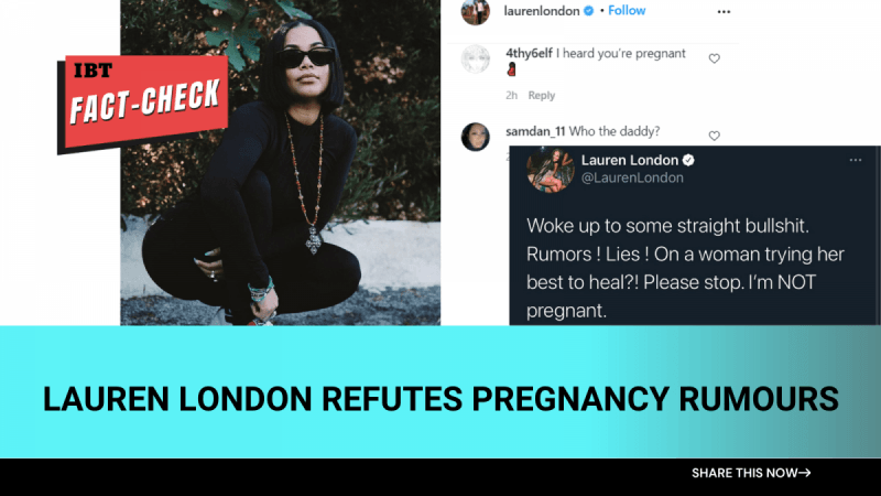 Lauren London shuts down pregnancy rumors
