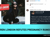 Lauren London shuts down pregnancy rumors