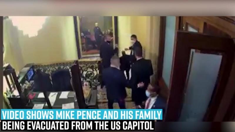 Video Shows Mike Pence and his family being evacuated from the US Capitol