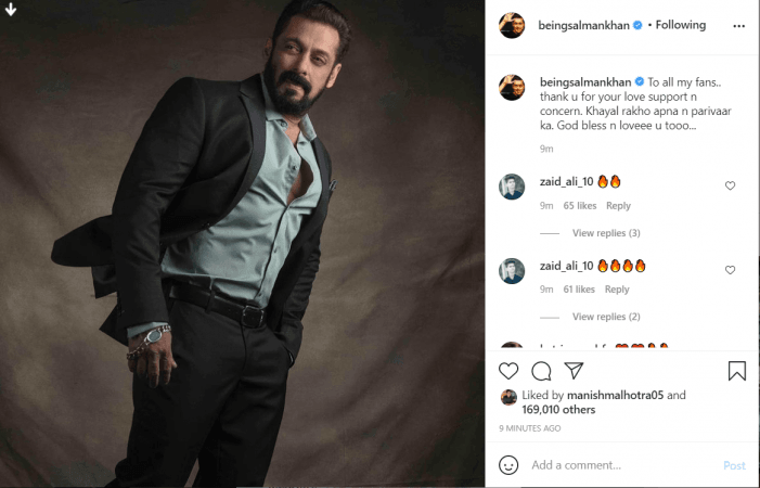 Salman Khan thanks fans