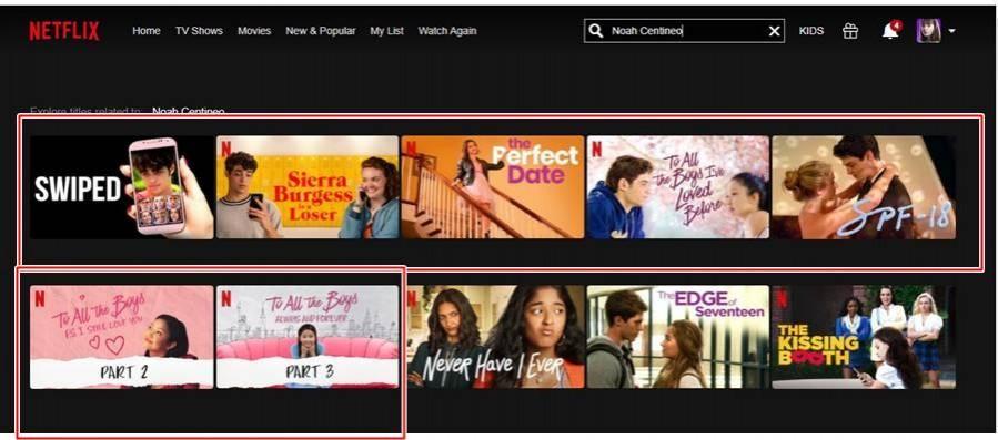 Noah Centineo Netflix films