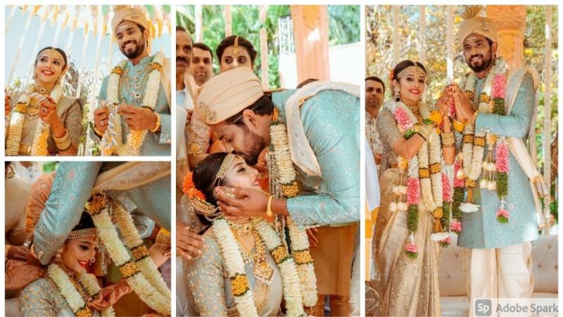 Check out the wedding picture of Milana Nagaraj and Darling Krishna. Darling Krishna and Milana Nagaraj's Wedding Photo