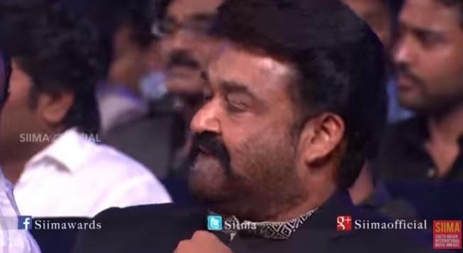 Mohanlal at 2015 SIIMA with beard Mohanlal