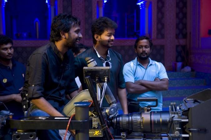 Manoj Paramahamsa with Vijay. Manoj Paramahamsa with Vijay