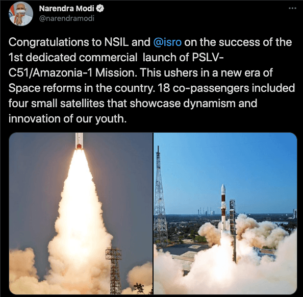 Amazonia-1 into space