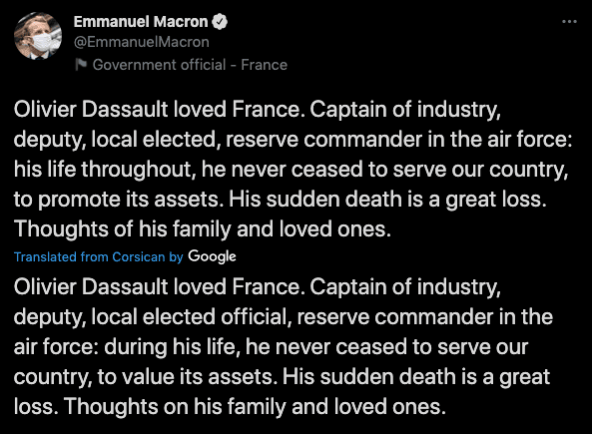Olivier Dassault died
