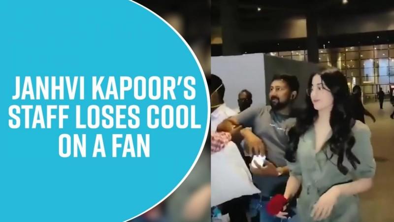 Janhvi Kapoor's staff loses cool as man comes too close to click selfie