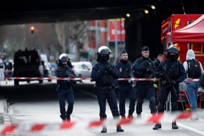 File image of police outside the school area last year. Reuters French police