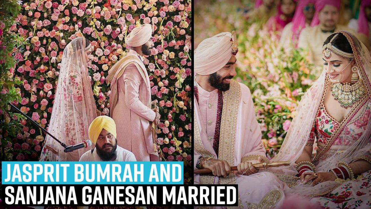 First Picture Of Jasprit Bumrah - Sanjana Ganesan From Their Marriage ...