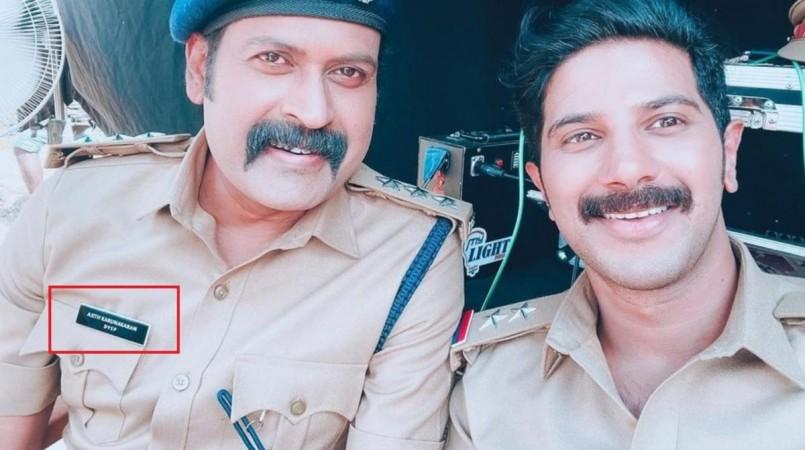 Manoj K Jayan (left), Dulquer Salmaan (Left) Dulquer Salmaan