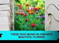 Face mask that bloom into flowers