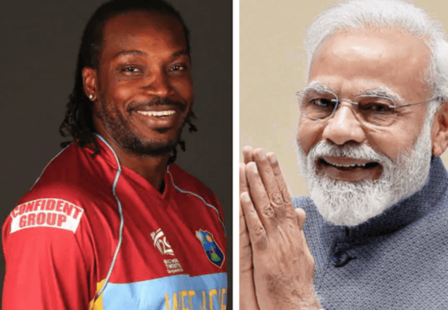 Chris Gayle, PM Modi Chris Gayle, PM Modi