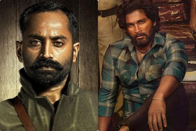 Fahadh Faasil (Left), Allu Arjun (Right) Pushpa