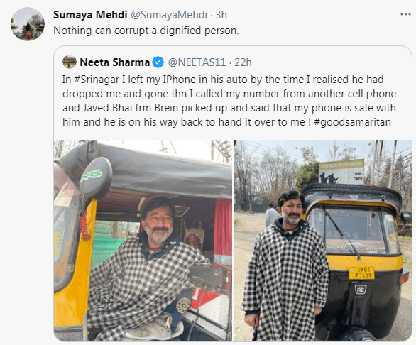 Kashmiri auto driver