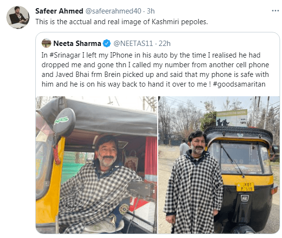 Kashmiri auto driver