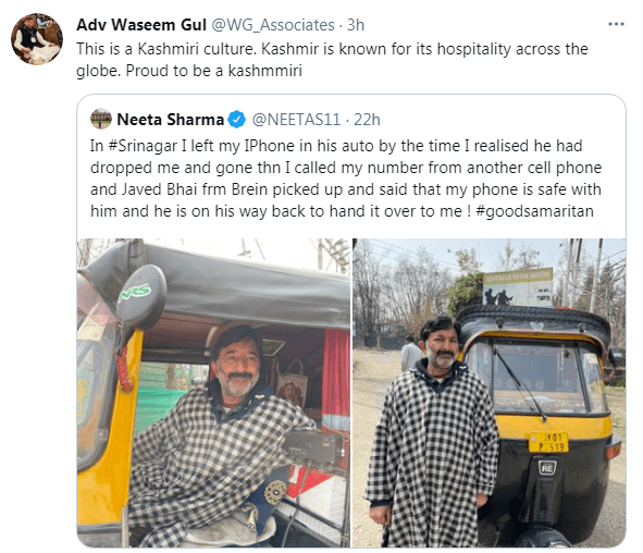 Kashmiri auto driver