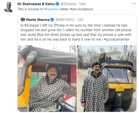 Kashmiri auto driver