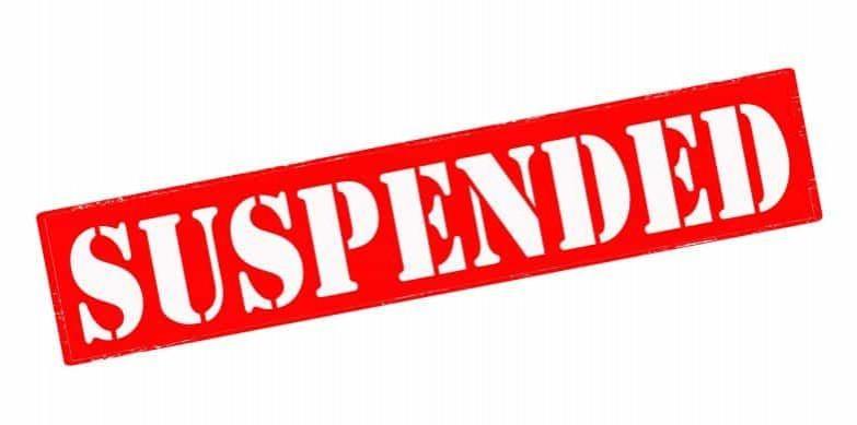 suspended