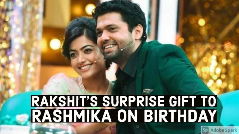 Rashmika Mandanna and Rakshit Shetty. Rashmika Mandanna and Rakshit Shetty