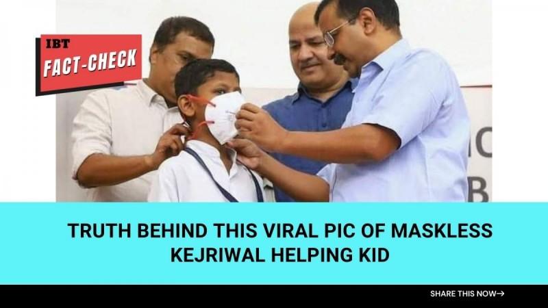 Fact check: 2019 pic of maskless Kejriwal helping kid wear face mask goes viral