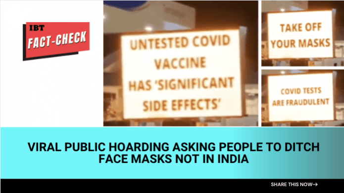 False messages displayed on hoardings