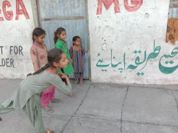 Kids of Prankote terror attack victims playing at Talwara camp Kids of Prankote terror attack victims playing at Talwara camp