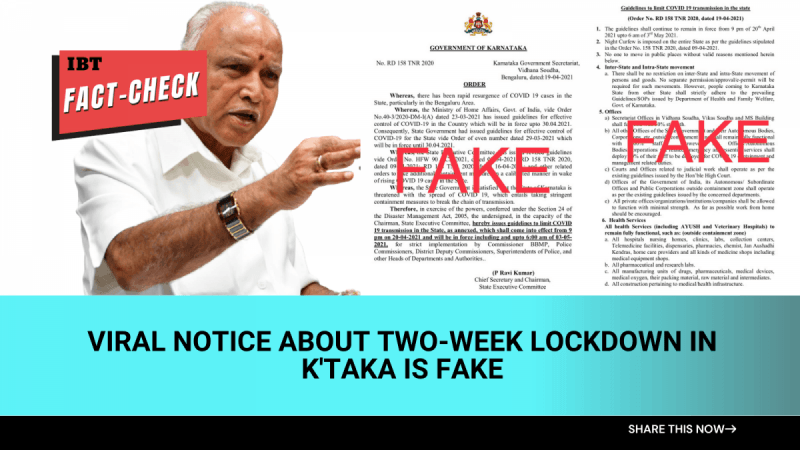 Fake viral notice karnataka