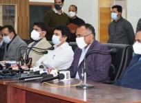 Divisional Commissioner Kashmir Pandurang K Pole giving details about steps taken to check spread Coronavirus