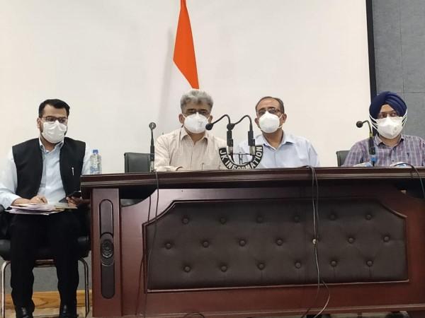 Financial Commissioner Health and Medical Education Atal Dullo giving details about steps taken by the J&K government to check spread of virus Financial Commissioner Health and Medical Education Atal Dullo giving details about steps taken by the J&K government to check spread of virus