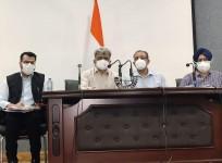 Financial Commissioner Health and Medical Education Atal Dullo giving details about steps taken by the J&K government to check spread of virus