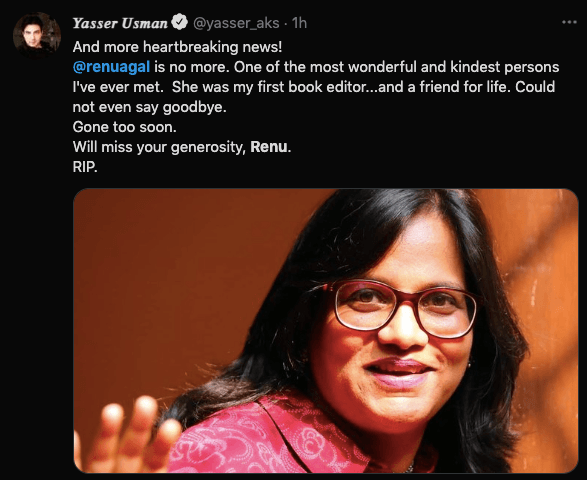 Indian journalist Renu Agal passes away