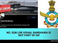 No, Sqn Ldr Vishal Randhawa is not part of IAF