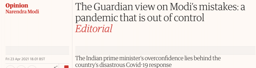 How international media is reporting India's COVID crisis