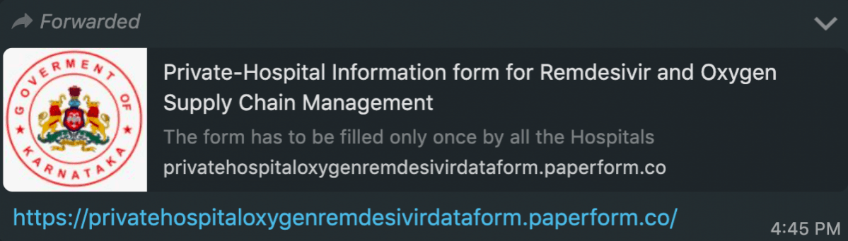 Fact check: No, K'taka govt didn't order private hospitals to fill data form for oxygen, Remdesivir