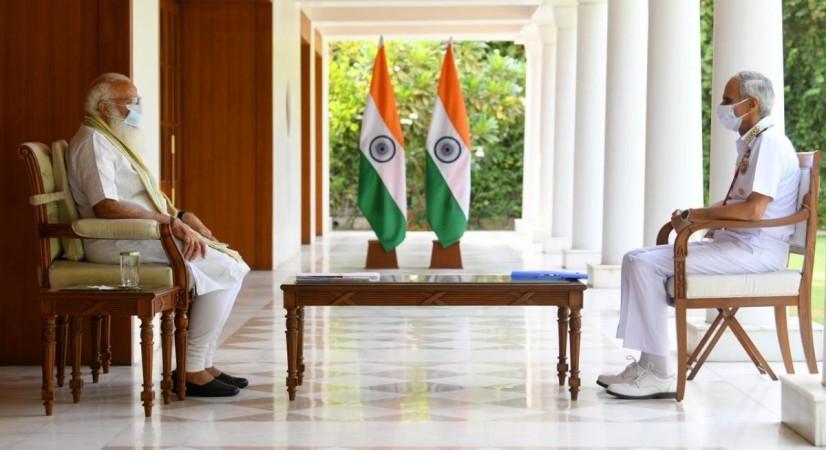 PM Modi meets Indian Navy