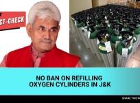 No ban on refilling oxygen cylinders in J&K