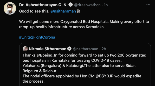 Karnataka to get two 200 oxygenated bed hospitals from Boeing for COVID patients [details]