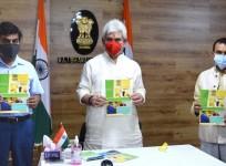 Lieutanant Governor of J&K Manoj Sinha releasing 'annual report promoting good governance' on Wednesday