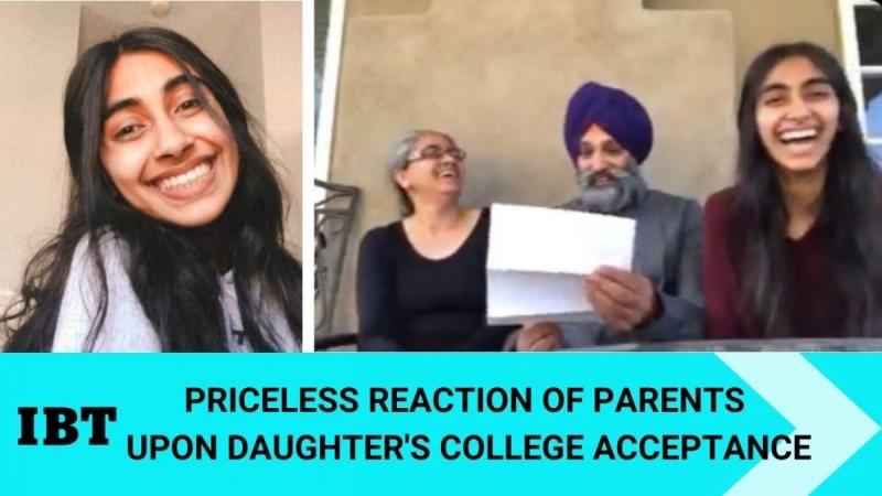 Daughter captures parents' reaction to her acceptance in college; best thing you'll see on internet today