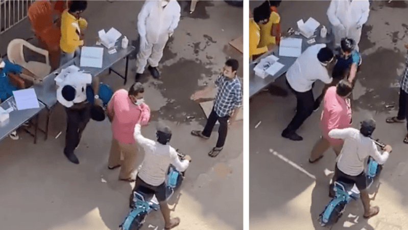 Fact check: Two men thrashing youth for COVID test in B'luru not BBMP officials [truth here]