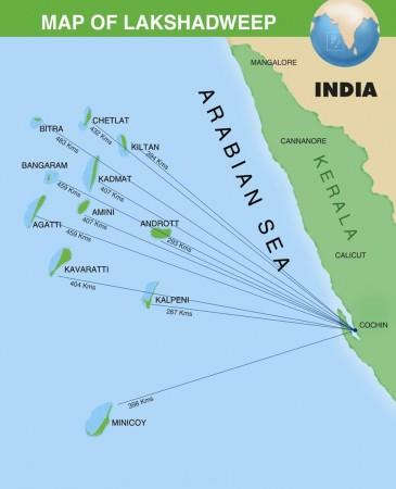 Map of Lakshadweep Map of Lakshadweep