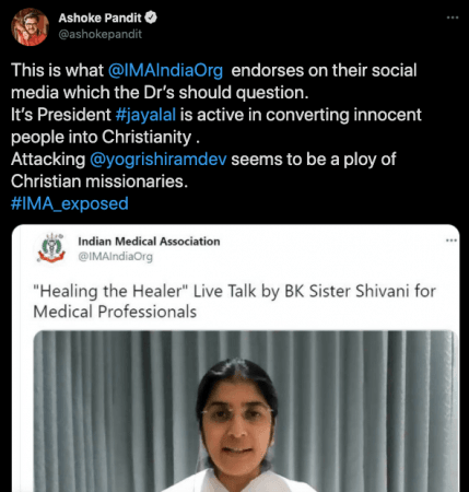 Fact check: Filmmaker falsely links Brahma Kumari's meditation to Christian conversions