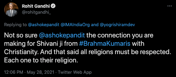 Fact check: Filmmaker falsely links Brahma Kumari's meditation to Christian conversions