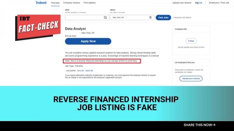 Reverse Financed Internship