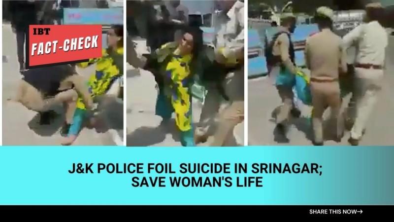Fact check: J&K police foil suicide; truth behind viral video woman carried by cops