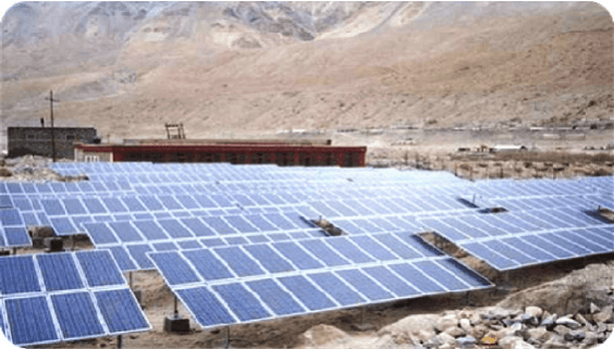 solar panel in Ladakh