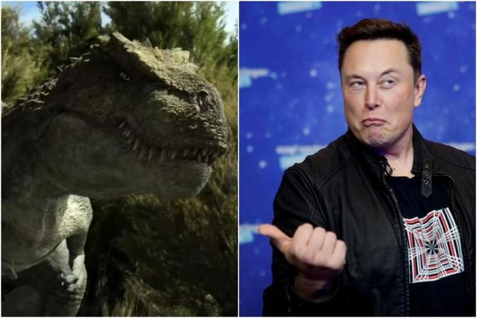 Representational Image of Dinosaur (Left), Elon Musk (Right) Elon Musk dinosaur