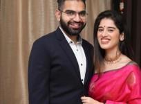 Chaitali and Aditya at their wedding